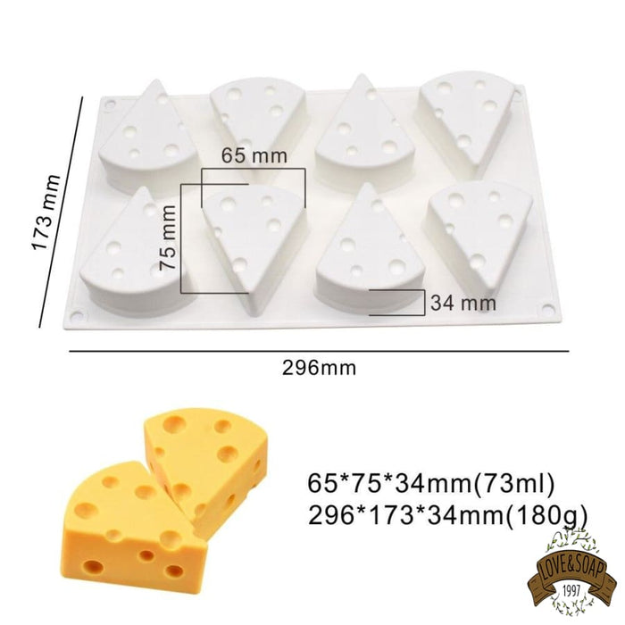Moule à savon en silicone design portion de fromage