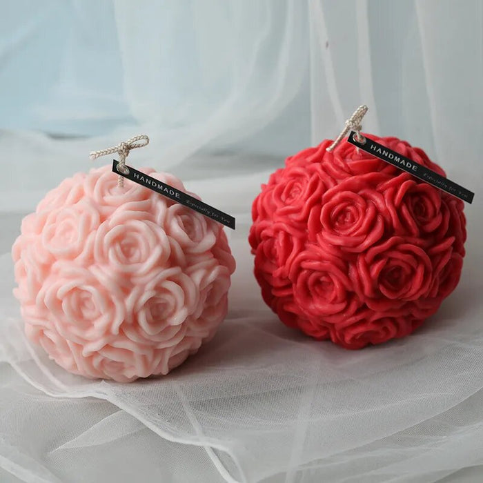 Moule à savon en silicone design boule de rose