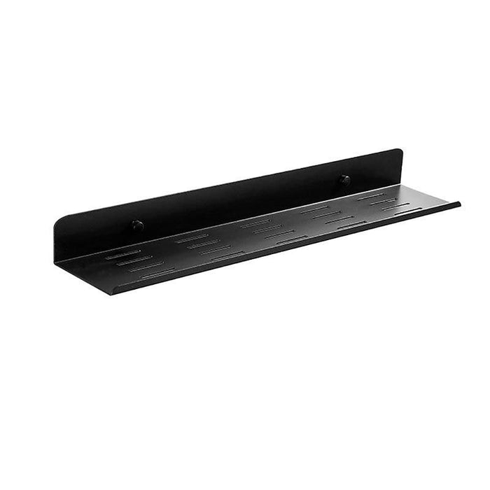 Etagère de douche en acier inox noir 38,7 x 27,4 cm x 3 mm - Triangulaire  design Aqua - fixation sans perçage - Brico Privé