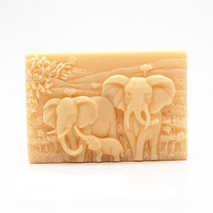 Moule à savon silicone famille éléphant