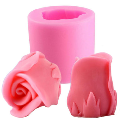 Moule à savon en silicone design fleur de rose 3D