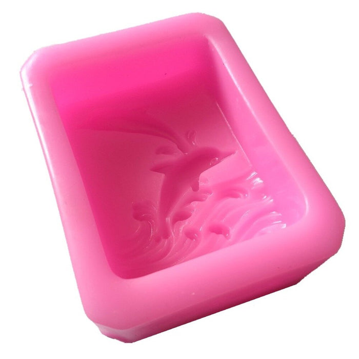 Moule à savon silicone dauphin rose