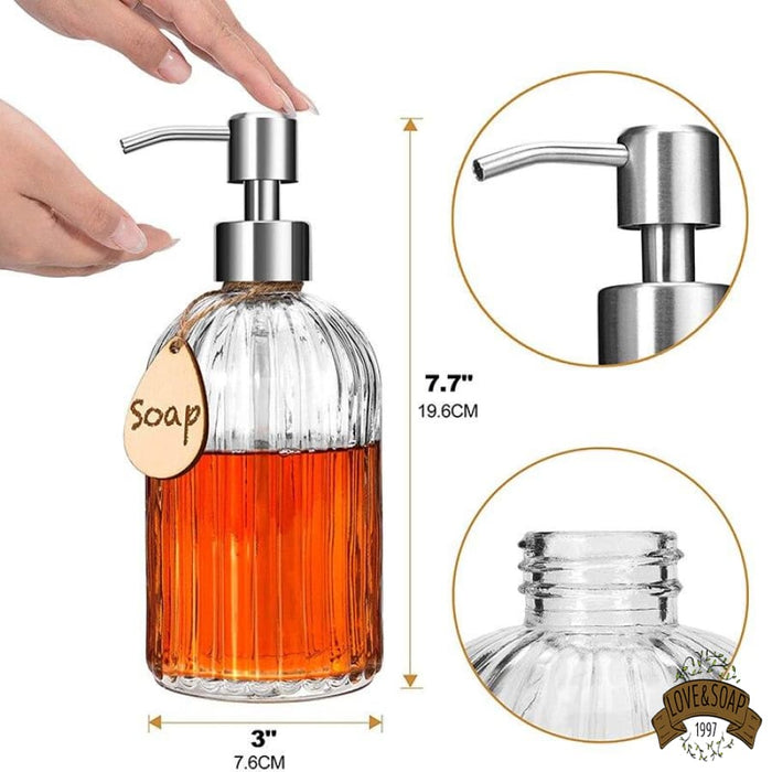 Distributeur de savon en verre vintage 400ml