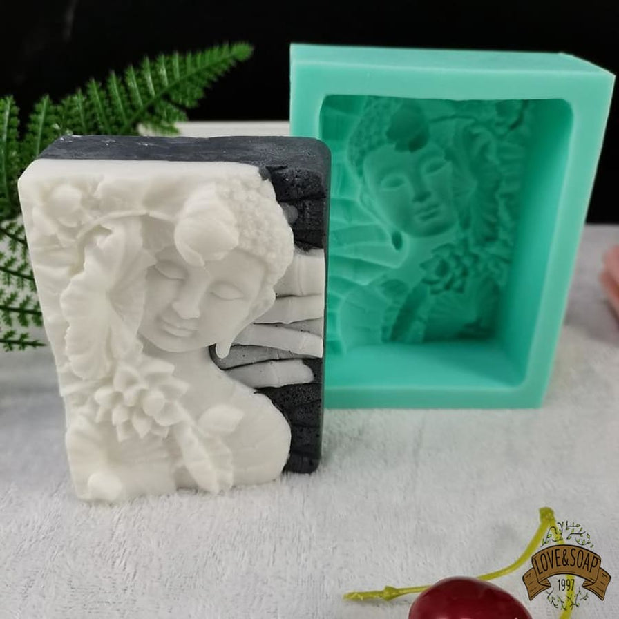 Moule En Silicone Bouddha Pour Bougie Et Résine - DIY Petit Format Blanc