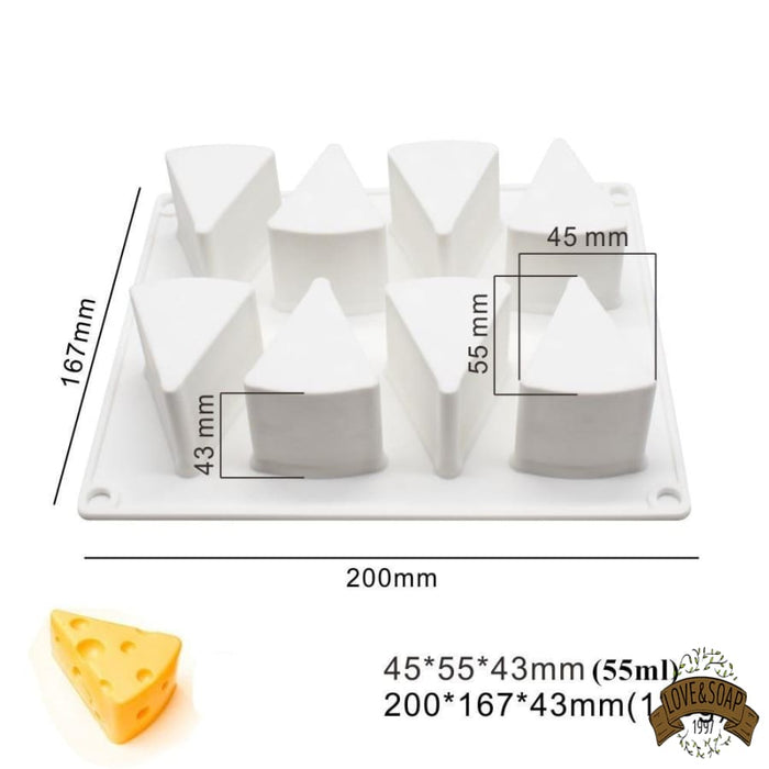 Moule à savon en silicone design portion de fromage