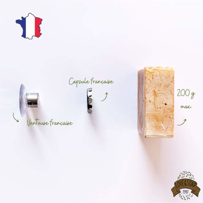 Pack Orient: porte-savon aimanté, savon d'Alep et éponge Konjac — Love&Soap