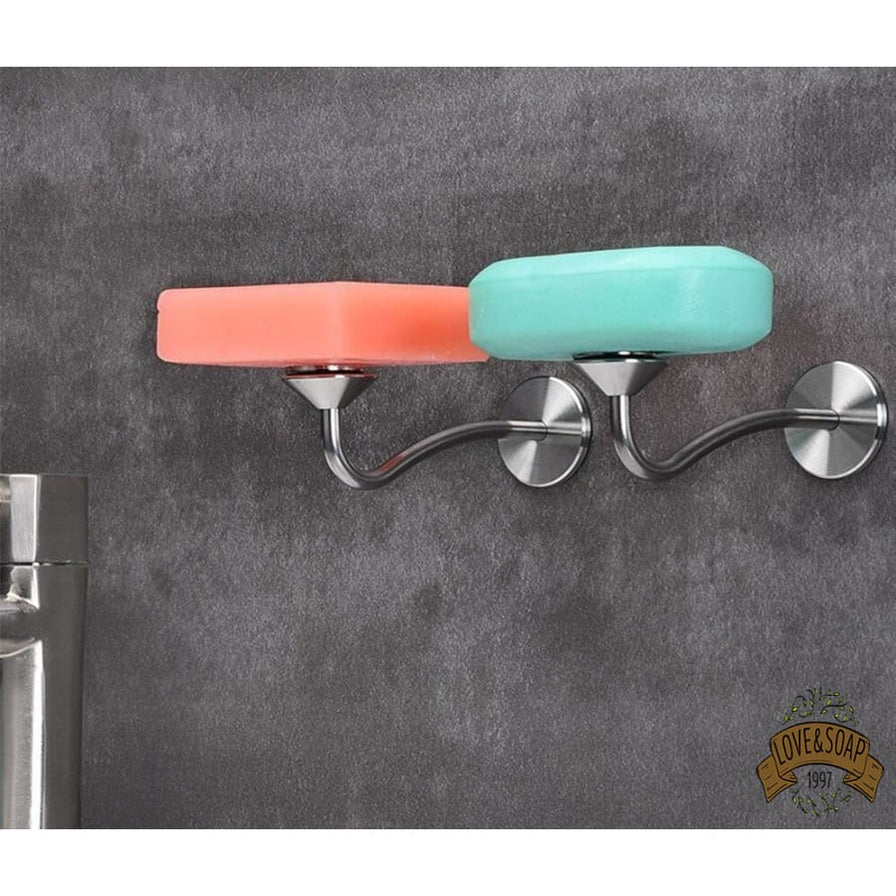 Porte-savon Magnétique Bremermann Purezza - Support Mural Par Aimant, Acier Inoxydable, Fixation Adhésive Ou Vis, Séchage à L'air