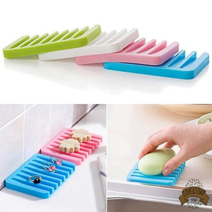 Porte savon en silicone coloré pour la cuisine ou salle de 
