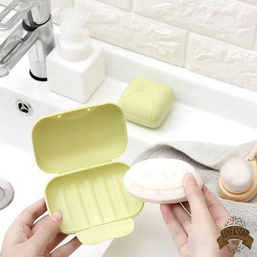 2 Boîtes à Savon étanches + 2 Filets Moussants - Porte-savon Voyage - Pour Camping, Randonnée, Salle De Bain
